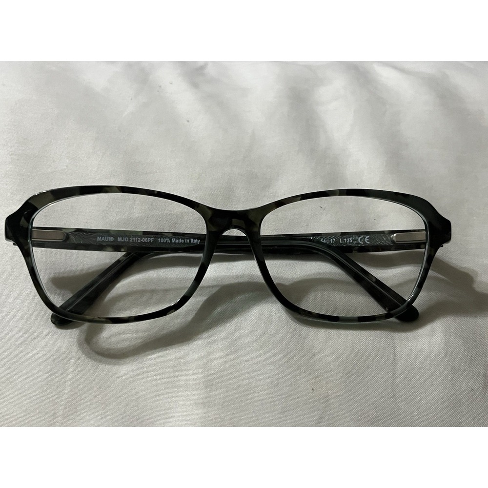 Maui Jim MJO 2112-06PF‎ Green Brown Square Eyeglasses Frames 54-17 135 Italy